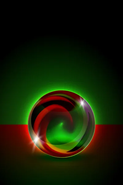 Abstraktní zelené svítící koule pro návrh — Stockový vektor