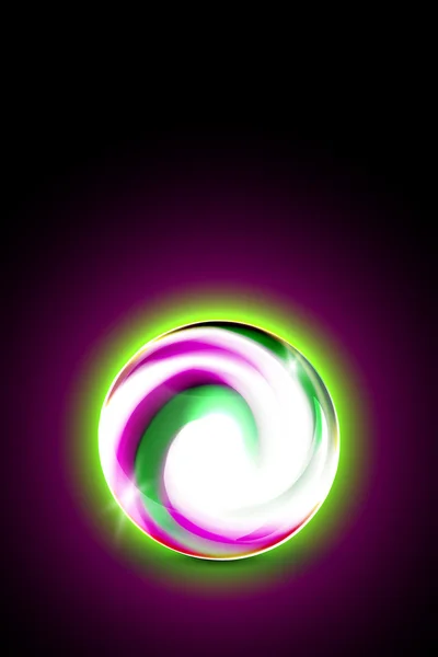 あなたの設計のための抽象的な緑光るボール — ストックベクタ