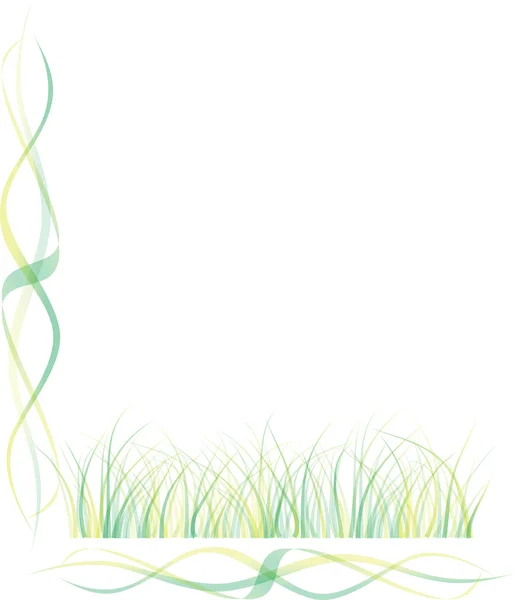 Transparent grass and ribbons — Stock Vector