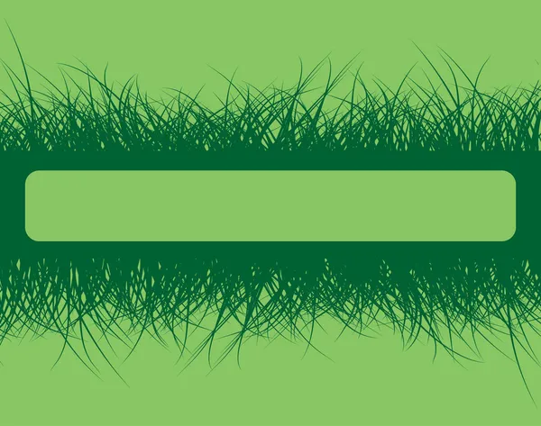 Grass frame on green background — Stock Vector
