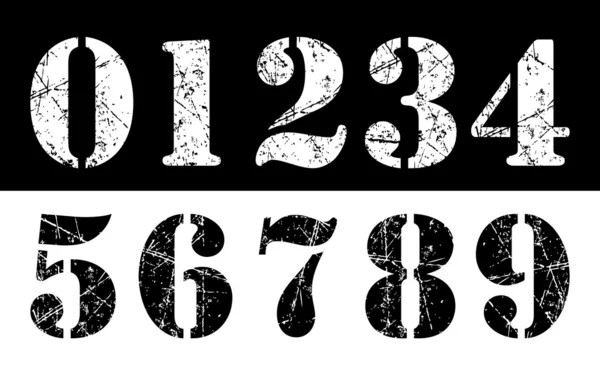 Números grunge — Archivo Imágenes Vectoriales