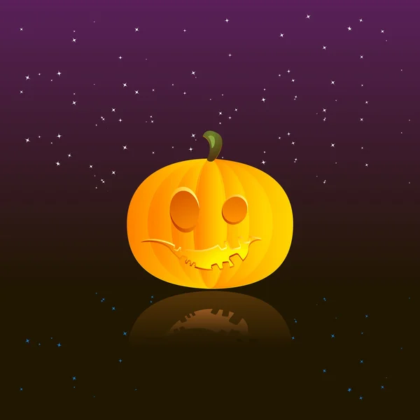 Halloween pompoen met reflectie — Stockvector