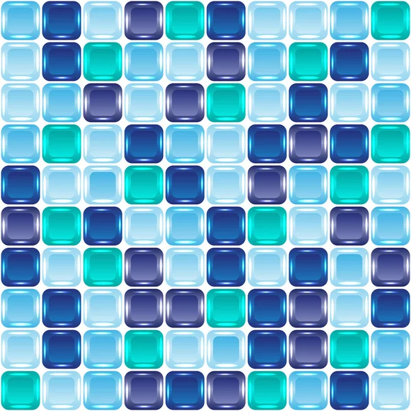 Blue mosaic seamless background — Stock Vector