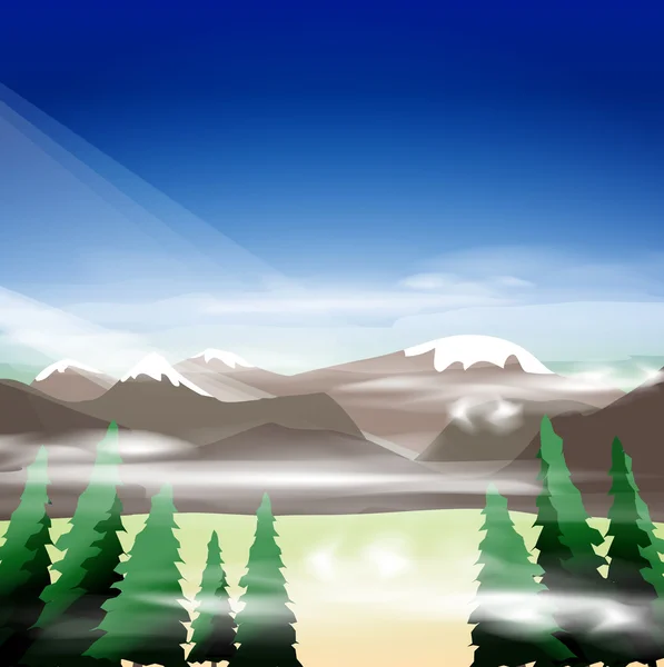 Paysage de montagne — Image vectorielle