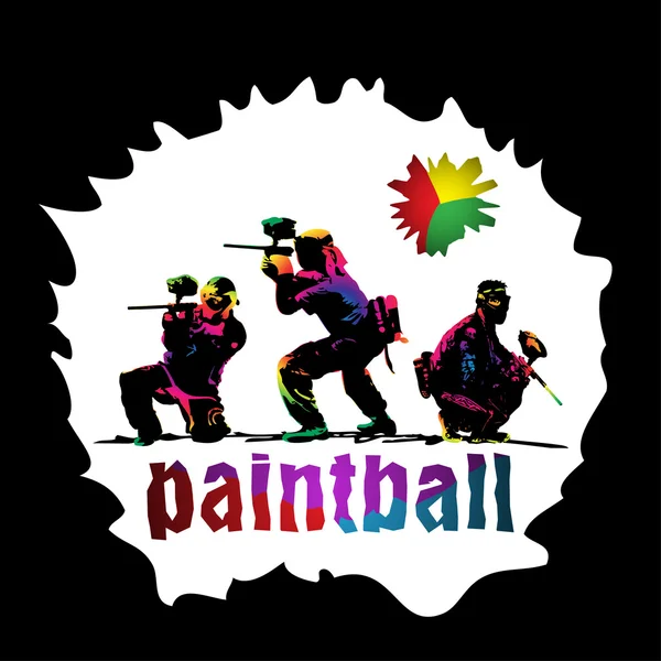Graczy paintballa — Wektor stockowy