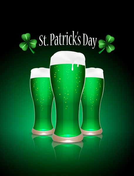 St.Patrick bira gözlük — Stok Vektör