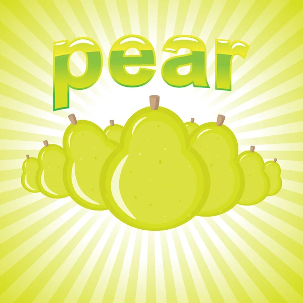Bowling skålar av päron — Stock vektor