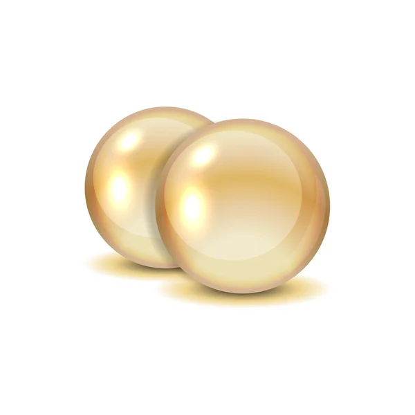 Two pearls — Stock Vector