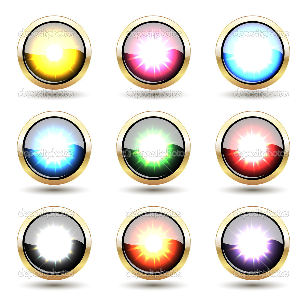 Colorful metal buttons 