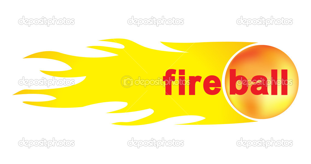 Fireball with flame