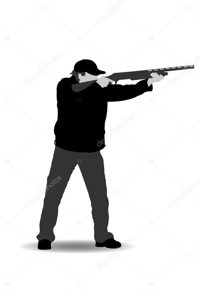 Isolated Black White Hunter Silhouette Vector Image By C 1001 Holiday Vector Stock Isolated Black White Hunter Silhouette Vector Image By C 1001 Holiday Vector Stock