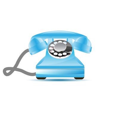 parlak retro telefon
