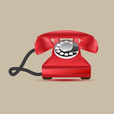 parlak retro telefon