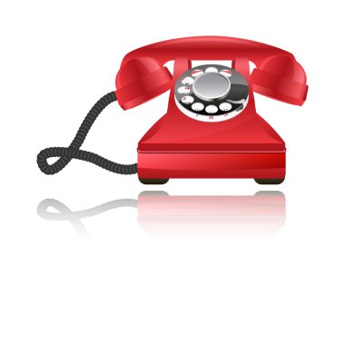 parlak retro telefon