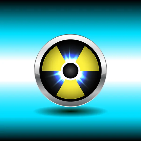 Metal glowing radiation icon — Stock Vector