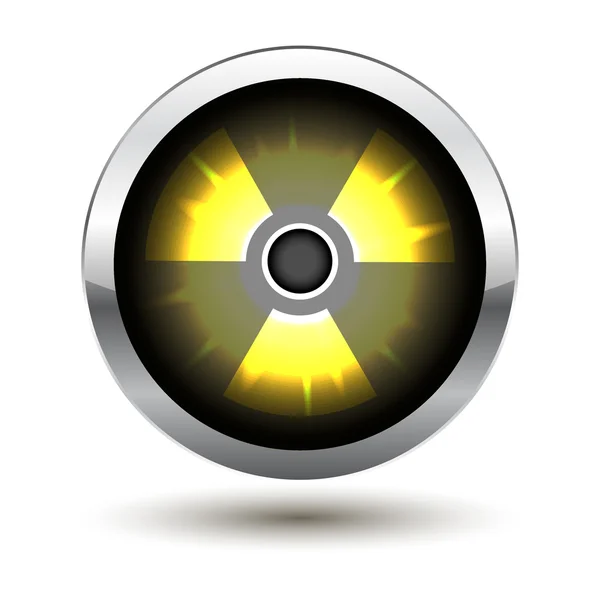 Metal glowing radiation icon — Stock Vector