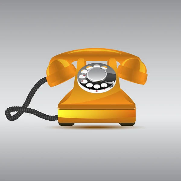 Glanzende retro telefoon — Stockvector