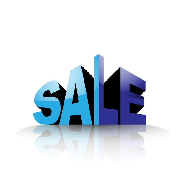 Big blue Sale word — Stock Vector
