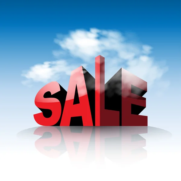 Big red sale word — Stock Vector