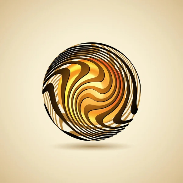 Abstract orange sphere — Stock Vector