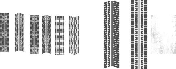 Schwarze Reifenspuren — Stockvektor