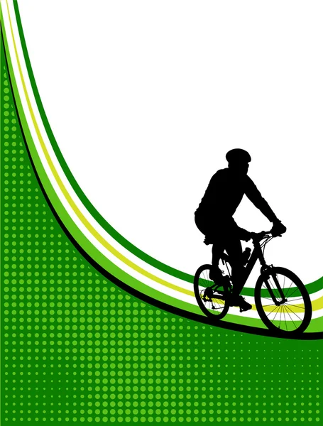 Marco de bicicleta verde — Vector de stock