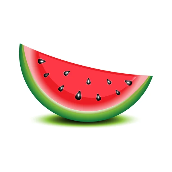 Wassermelone auf weiß — Stockvektor