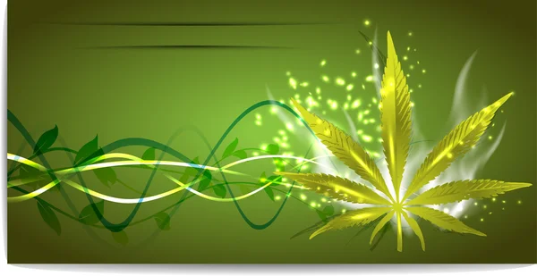 Carte marijuana pour votre design — Image vectorielle