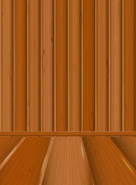 Interior de madera — Vector de stock