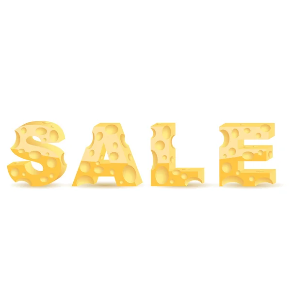 Word SALE made of cheese — Stock Vector