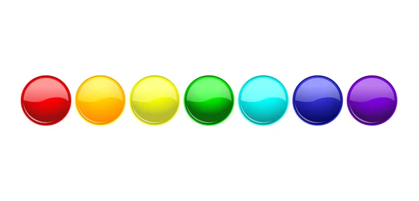 Colorful circles that look just like buttons — Stock Vector