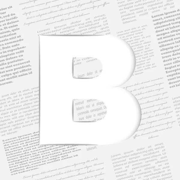 新聞のシームレスな背景のベクトル文字 b — Stockový vektor