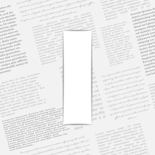 Lettre vectorielle I sur fond de journal transparent — Image vectorielle