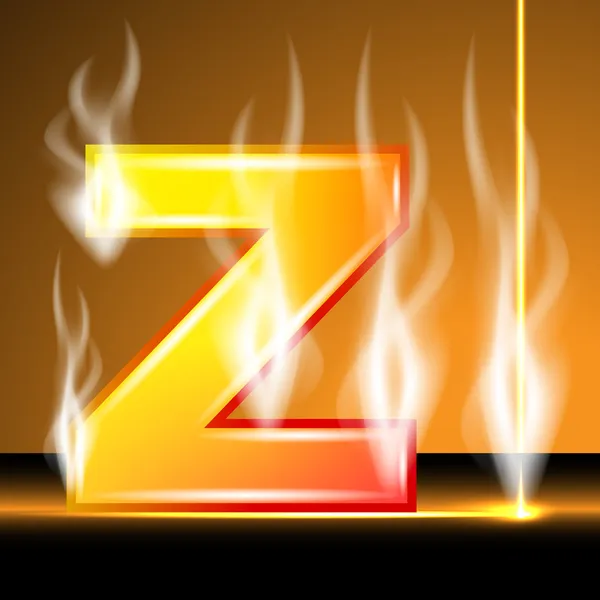 Laser cutting letters Z — Stock Vector