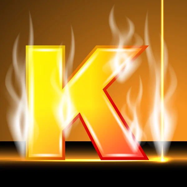 激光切割字母 k — 图库矢量图片