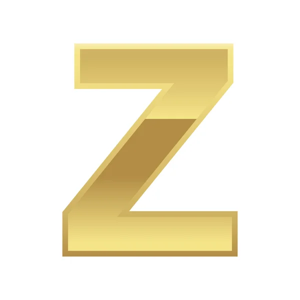 Χρυσό γράμμα z — Διανυσματικό Αρχείο
