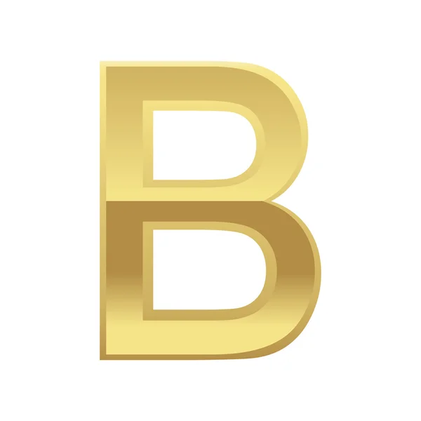 Gouden letter b — Stockvector