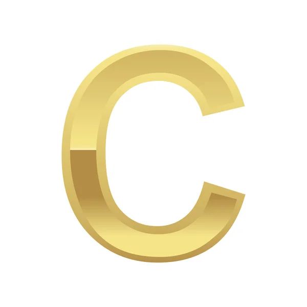 Golden Letter C — Stock Vector