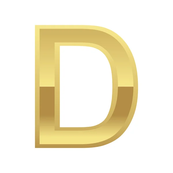 Золотий лист d — стоковий вектор