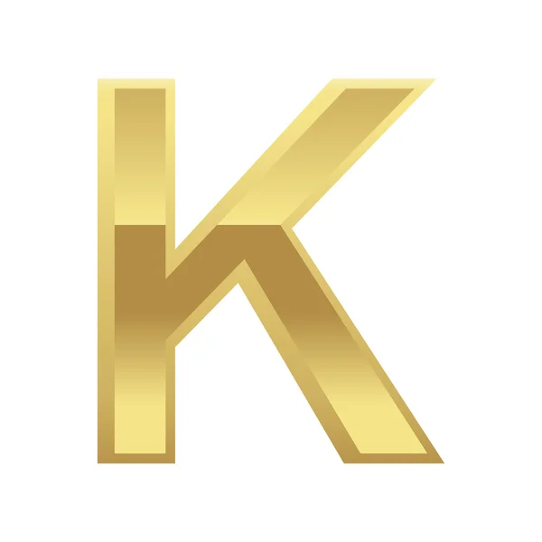 Golden Letter K — Stock Vector