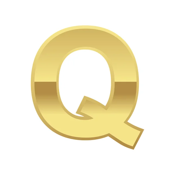 Złote litery q — Wektor stockowy