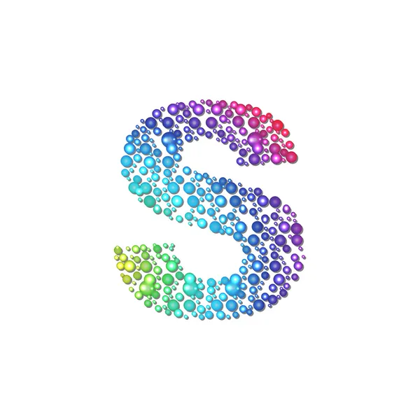 Kreis Regenbogen Buchstaben s — Stockvektor