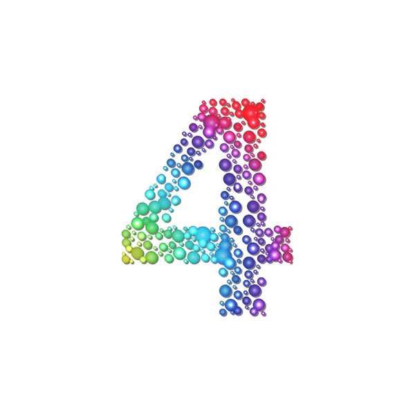 Kreis Regenbogen Nummer 4 — Stockvektor