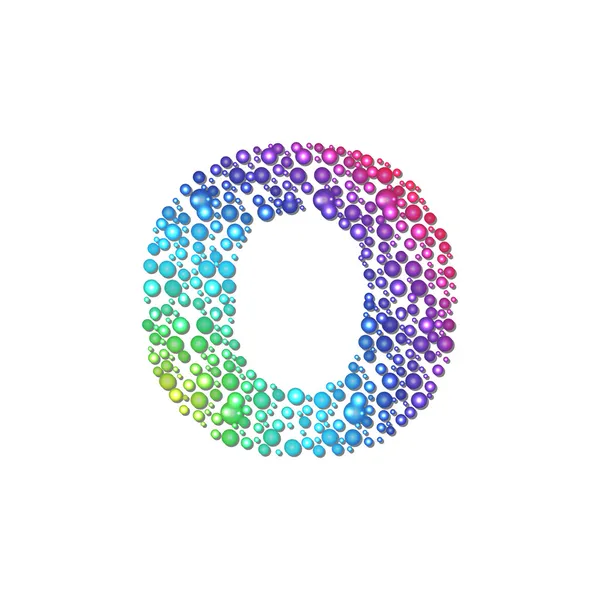 Circle rainbow letter O — Stock Vector