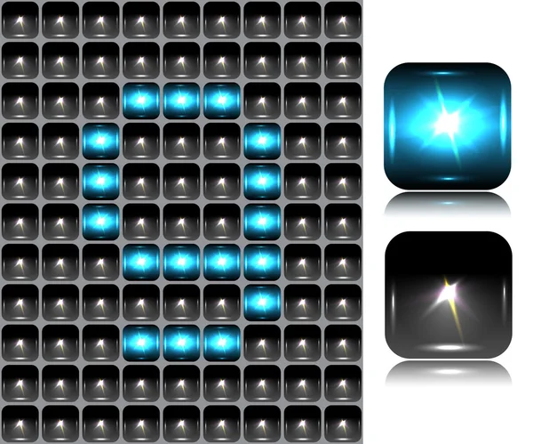 Figura della lampada con il numero 9 — Vettoriale Stock