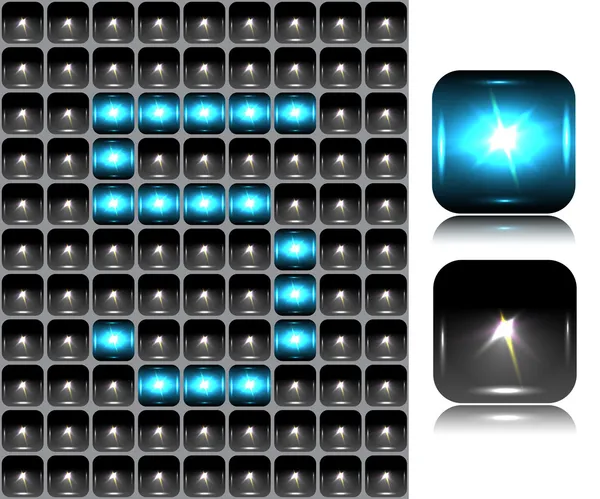 Figura de lámpara con número 5 — Vector de stock