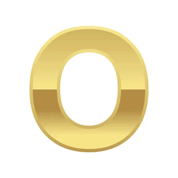 Golden Letter O — Stock Vector