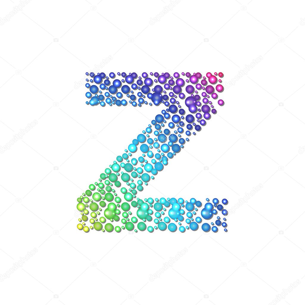 Circle rainbow letter Z