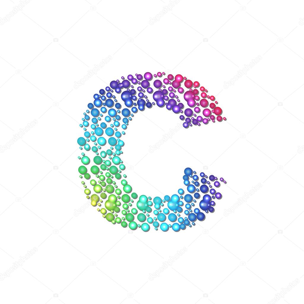 Circle rainbow letter C