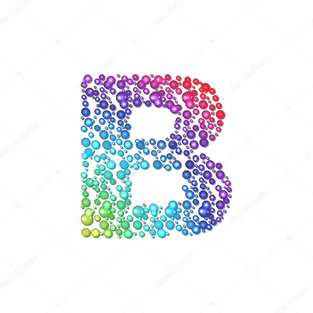 Circle rainbow letter B